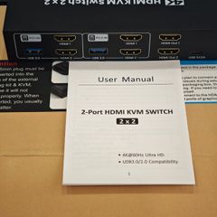 2 port HDMI Switch 2x2 4K 60hz USB3.0
