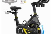 Exercise Bike, Adjustable Magnetic Resistance Stationary Bikes for Home Cardio with Exclusive App, Indoor Bike Capacity Comfortable Seat, Tablet Mount and Fitness Courses