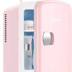 NEW SALE | Mini Fridge 4 Litre, 6 Can Portable AC+DC Power Cooler & Warmer, for Bedrooms, Cars, Offices; Skincare, Makeup, Cosmetics, Food