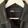ZARA Black Cord Faux Leather Detail Shirt Jacket With Pockets Size Xs! Image 5