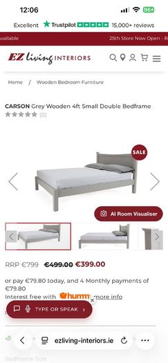 small double bed frame