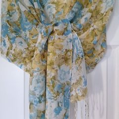 Long Scarf with Knotted Fringe