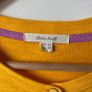 White Stuff 100% Cotton Yellow Knit Cardigan UK 10 Image 3