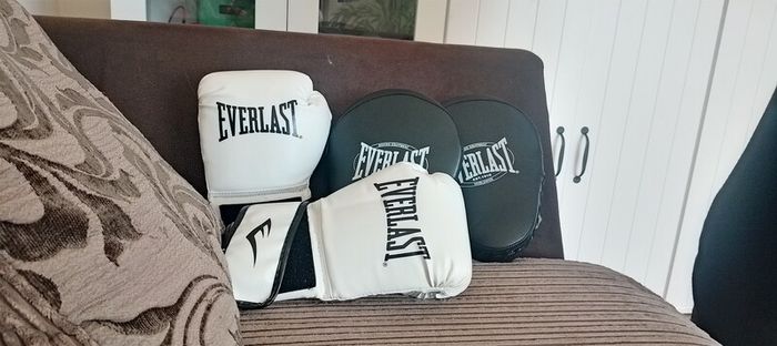 boxing gloves and pads