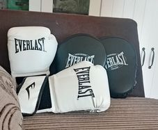 boxing gloves and pads