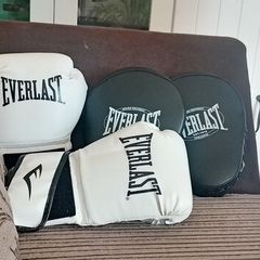 boxing gloves and pads
