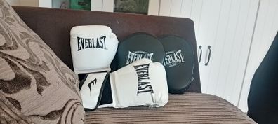 boxing gloves and pads