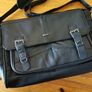 Casual handbag genuine leather black Stylish office bag for documents laptop Shoulder Image 2