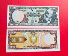 Ecuador  50000 Sucres. 1999  Pick  130d .  ( Uncirculated ) Pick 21c