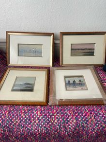 Kate Beagan four Oil on Board paintings