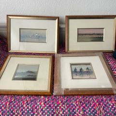 Kate Beagan four Oil on Board paintings