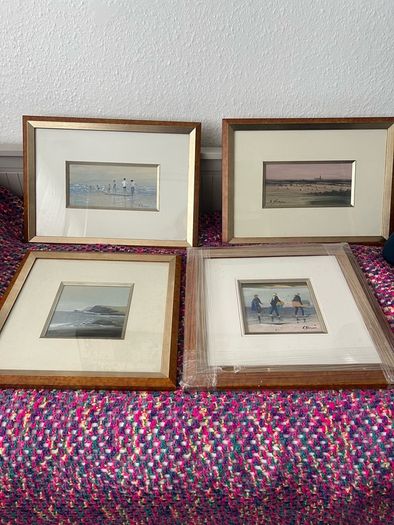 Kate Beagan four Oil on Board paintings