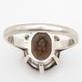 925 Sterling Silver Smoky Quartz Ring - Vintage Image 4