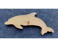 Handmade Wooden Dolphin  Small  Unpainted  KAS389