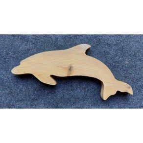 Handmade Wooden Dolphin  Small  Unpainted  KAS389