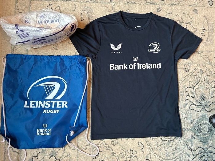 Kids Leinster Rugby Top, Ball and bag