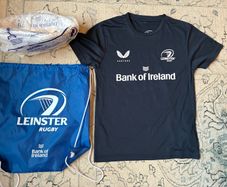 Kids Leinster Rugby Top, Ball and bag
