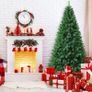 6ft Artificial Christmas Tree 900 Tips Bushy Xmas Tree with Fire Retardant PVC Tips and Metal Stand Image 6