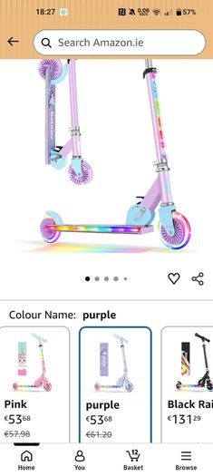 BELEEV V2 Scooters for Kids with Light-Up Wheels