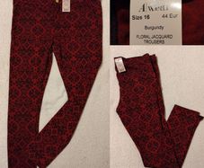 Floral Jacquard Trousers NEW WITH TAGS