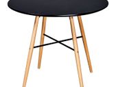Dining Table MDF Round Black