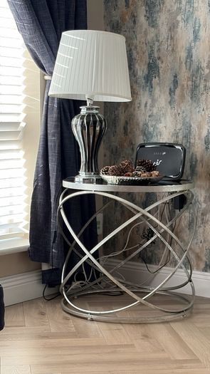 Beautiful round glass table