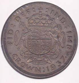 G.B. 1937 Crown - .500 silver