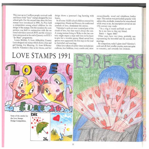 1989/90 Ireland The Irish Stamp Year Book with 48 images of contents
