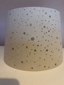 Linen fabric Light grey ceiling shade