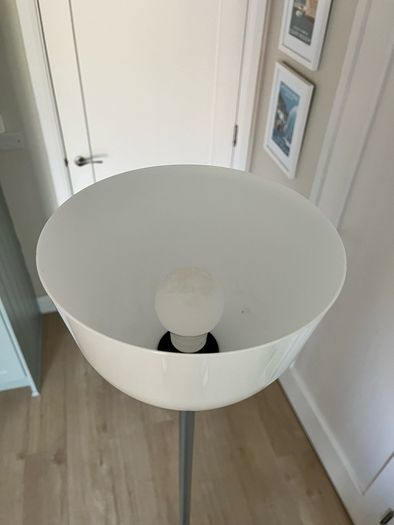IKEA HEKTOGRAM Floor Lamp | Silver & White