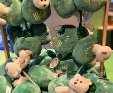 Starbucks Japan Shibuya Crossing Exclusive Bearista Daruma Plush - Green Lucky Charm New with Tags