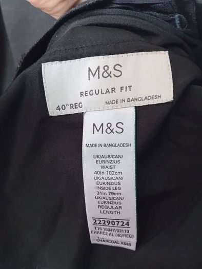 dark grey suit with trousers