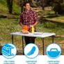 4 x 2 ft (122 x 61 cm) Rectangular Light Commercial Fold-in-Half Folding Table with 3 Adjustable Heights of 24/29/36 inch (FREE POSTAGE) Image 4