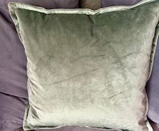 Velvet 'sage' cushion covers (x 3)