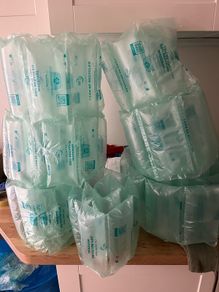boxes and air filled packaging