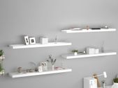 Floating Wall Shelves 4 pcs White 120x23.5x3.8 cm MDF