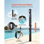40L Solar Heated Shower, 205cm Showerhead Height Outdoor Shower, with Handheld & Foot Faucet, Hot & Cold Water Adjustment, Image 5
