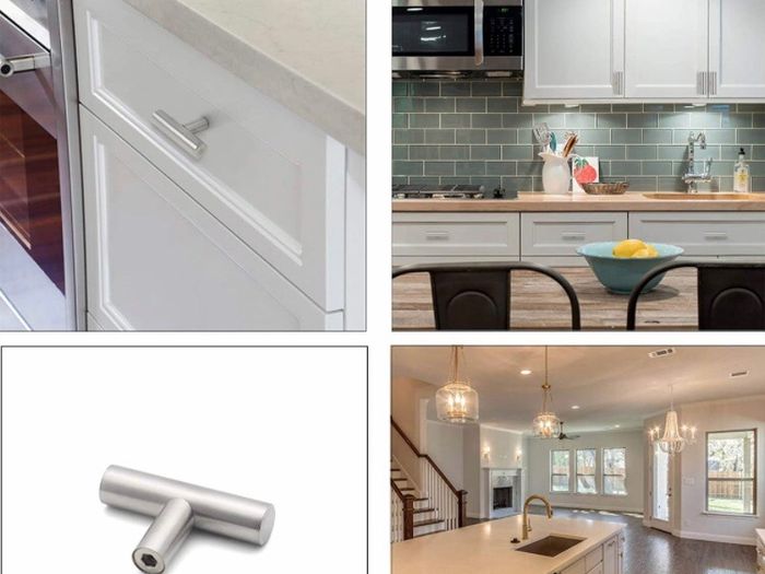 20 Pack 12mm Cabinet Door Handle Drawer Knobs Brushed Nickel Stainless Steel Cupboard Knobs Hardware Wardrobe Knobs 50mm/2" Long (MULTIPLE PACKS AVAILABLE)