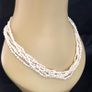 Vintage Five Strand natural Rice Pearl Necklace Image 2