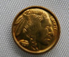 US Miniature 24K Gold Plated Token