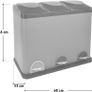 Pedal Bin, Powder-Coated Steel, 45 L Image 2