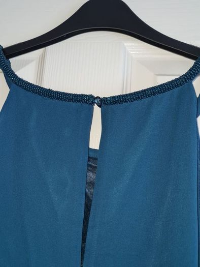 PLUS SIZE (20) Jacques Vert Teal Chiffon Top. New