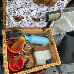 dog grooming & food accessories basket