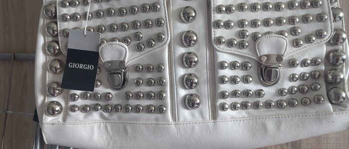 white big bag with studs