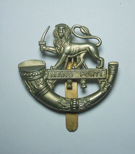 REGIMENTAL CAP BADGES (brass & bi-metal) - 8 different types (see below), militaria lot B.