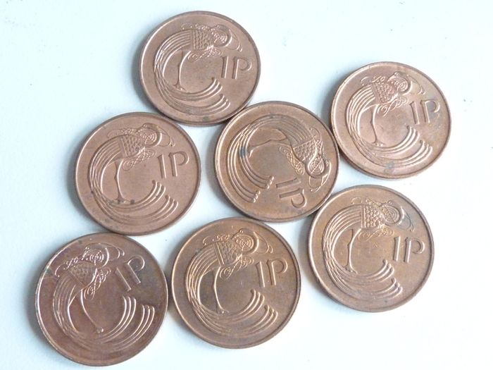 Uncirculated 1 pence coins