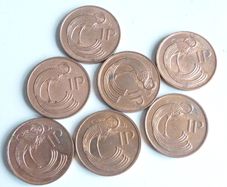 Uncirculated 1 pence coins