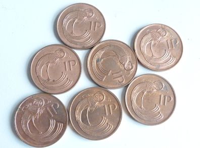 Uncirculated 1 pence coins