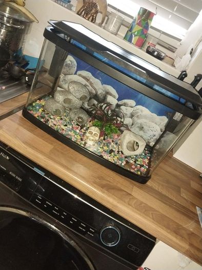 40 liter full glass aquarium with 2 filters and lots of extras