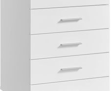 Rolling Cabinet Mobile Filing Cabinet Drawer Cabinet Printer Stand with 5 Drawers with Screwless Slide Rails for Office Home Office Cloud White